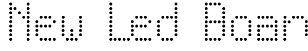 New Led Board TFB font preview